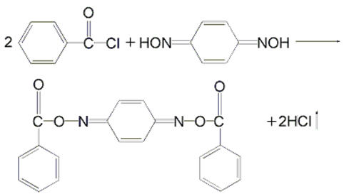 2,5-Cyclohexadiene-1,4-dione,1,4-bis(O-benzoyloxime) can be prepared by benzoyl chloride with bqnp quinone dioxime.